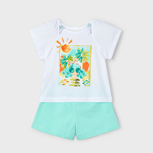 Mayoral Set T-Shirt mit Shorts - Sommermotiv