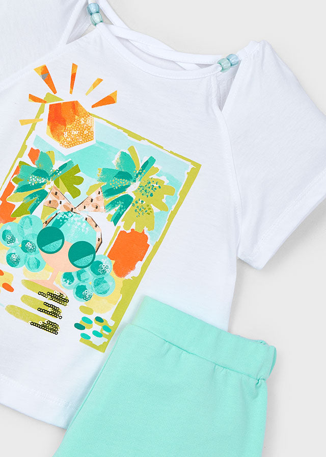 Mayoral Set T-Shirt mit Shorts - Sommermotiv