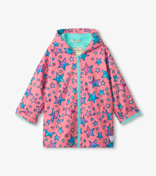 Hatley Regenjacke mit Aquarell-Sternen