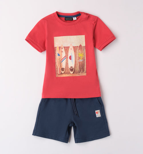 Sarabanda Set – Shirt & Shorts mit Surfmotiv