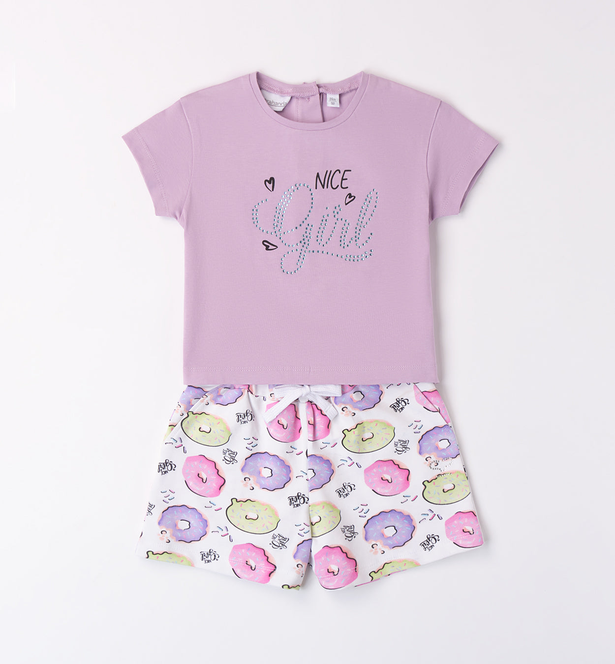 Sarabanda Set mit "Nice Girl"-Shirt & süßen Prints