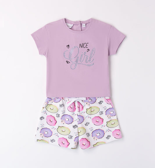 Sarabanda Set mit "Nice Girl"-Shirt & süßen Prints