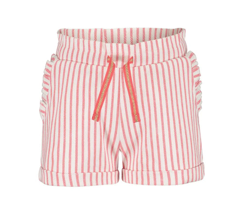 Blue Seven Shorts – Rosa-weißer Streifenlook