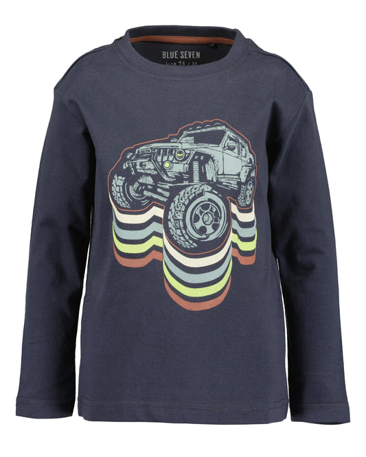 Blue Seven T-Shirt Langarm Jungen - Monstertruck-Print - T-Shirt Langarm - Blue Seven