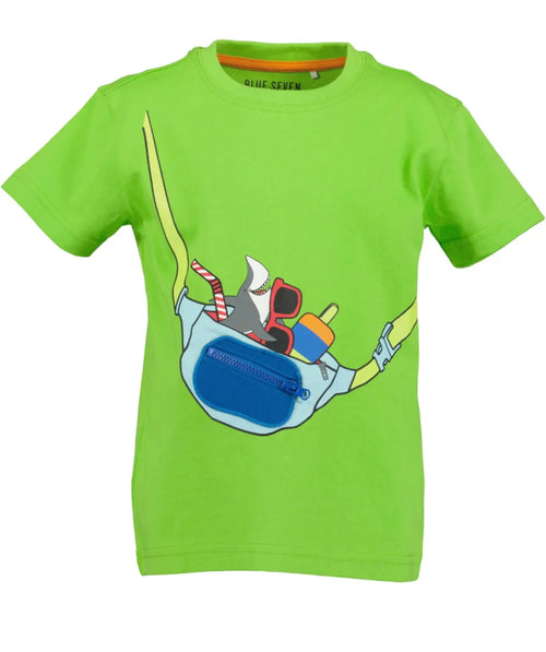 Blue Seven T-Shirt | Sidebag grün
