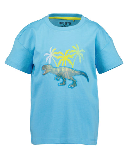 Blue Seven T-Shirt – Dino & Palmenprint