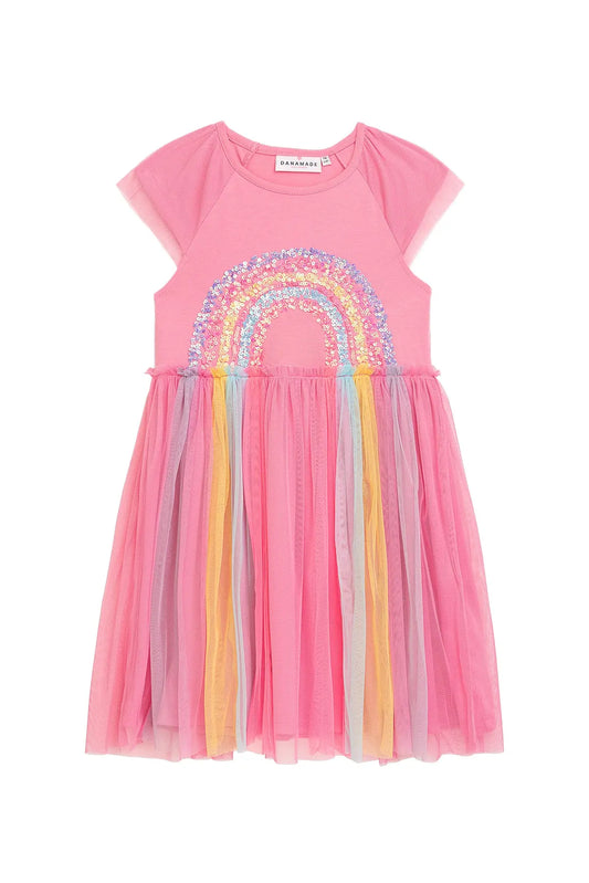 Danamade Regenbogenkleid mit Tüllrock Mokkini Kindermode Gesperrt