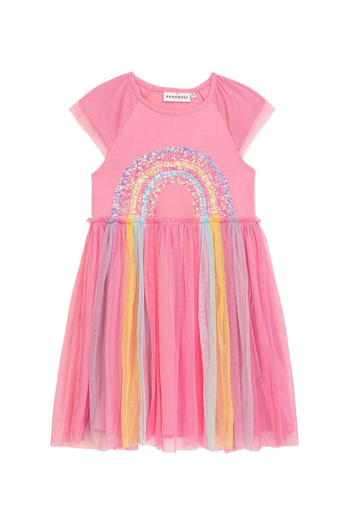 Danamade Regenbogenkleid mit Tüllrock