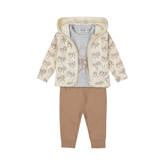 Dirkje 3-teiliges Baby Set – Oktopus Mokkini Kindermode Jungen Set