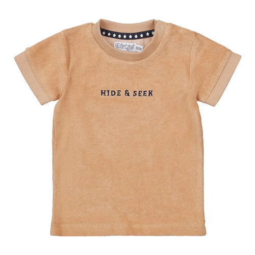 Dirkje Frottee T-Shirt mit Stickschrift