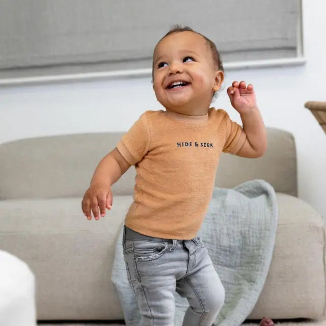 Dirkje Frottee T-Shirt mit Stickschrift - T-Shirt - Dirkje