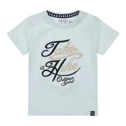 Dirkje Jungen T-Shirt in zartem Hellblau mit "Take a Hike" Motiv - T-Shirt - Dirkje