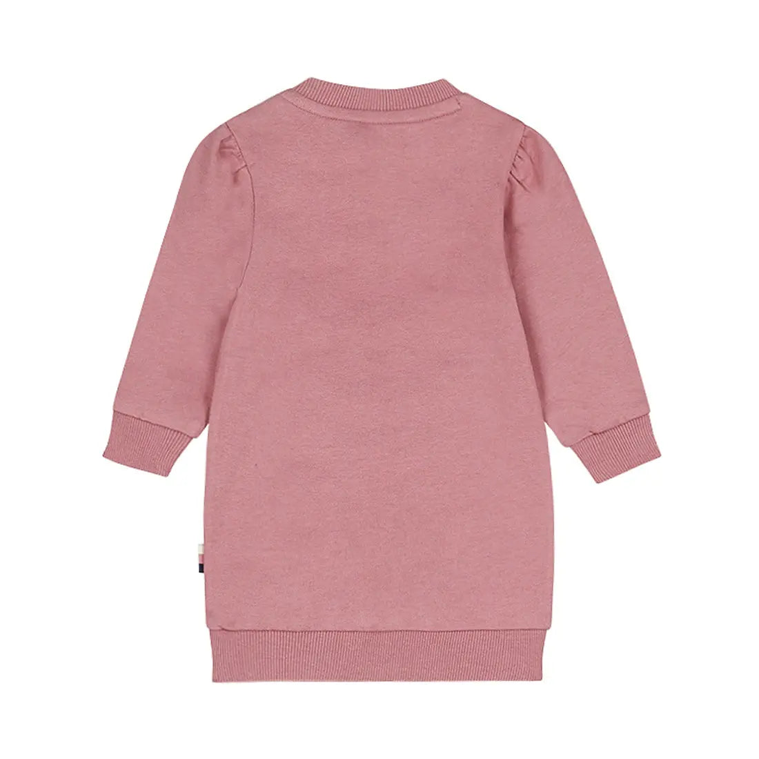 Dirkje Sweatkleid rosa mit Katzenmotiv Mokkini Kindermode Kleid