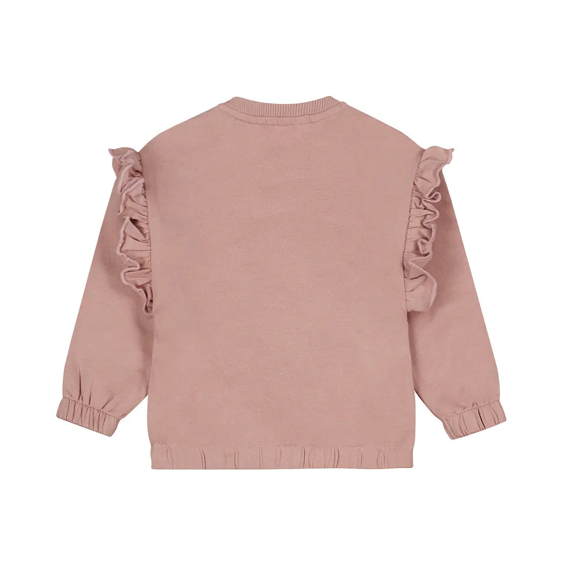 Dirkje Sweatshirt Mädchen rosa mit Blumenstickerei & Rüschen Mokkini Kindermode Sweatshirt