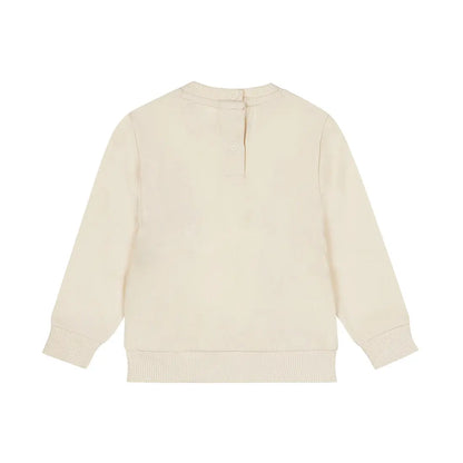 Dirkje Sweatshirt mit Rüschen & Blumen – Creme Mokkini Kindermode Sweatshirt