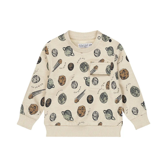 Dirkje Sweatshirt mit Weltraum-Motiven Mokkini Kindermode Sweatshirt