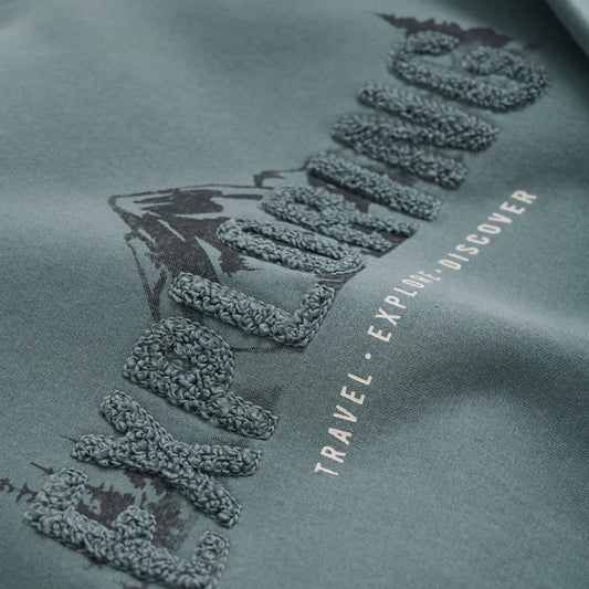 Enfant Sweatshirt mit Exploring-Print in Grün Mokkini Kindermode Gesperrt