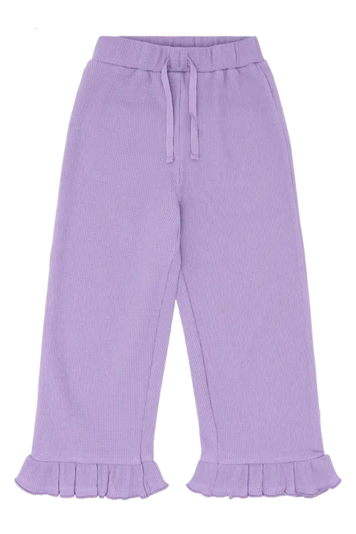 Hust & Claire Mädchenhose aus Waffelpiqué mit Rüschen
