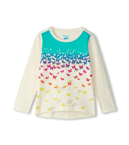 Hatley T-Shirt Langarm mit bunten Schmetterlinge