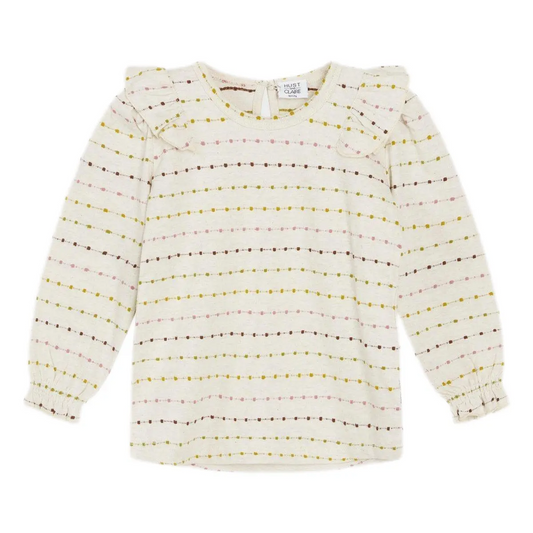 Hust & Claire - Aliza - T-Shirt Langarm mit Rüschendetails Mokkini Kindermode T-Shirt Langarm