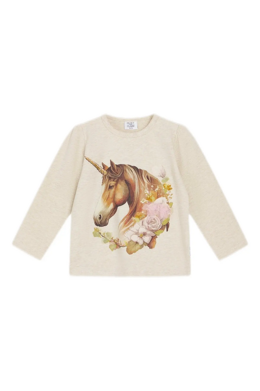 Hust & Claire Anie Langarm T-Shirt – Einhorn Motiv Mokkini Kindermode Langarmshirt