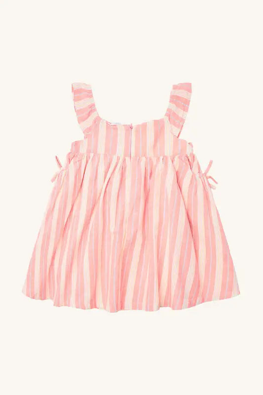 Hust & Claire Gestreiftes Leinenkleid mit Schleifendetails Mokkini Kindermode HustSommer