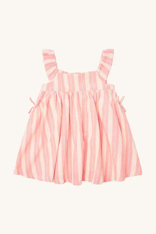 Hust & Claire Gestreiftes Leinenkleid mit Schleifendetails Mokkini Kindermode HustSommer