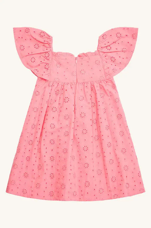 Hust & Claire Kleid aus Baumwolle mit Broderie Anglaise Mokkini Kindermode HustSommer