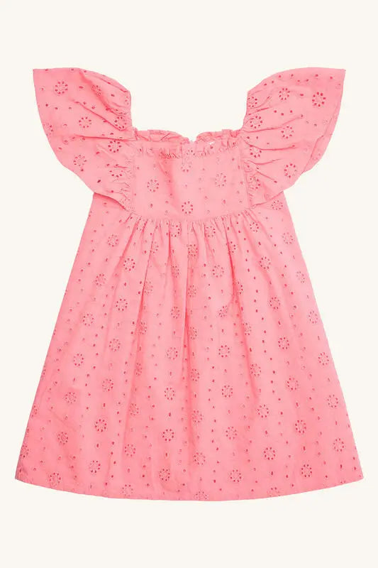 Hust & Claire Kleid aus Baumwolle mit Broderie Anglaise Mokkini Kindermode HustSommer