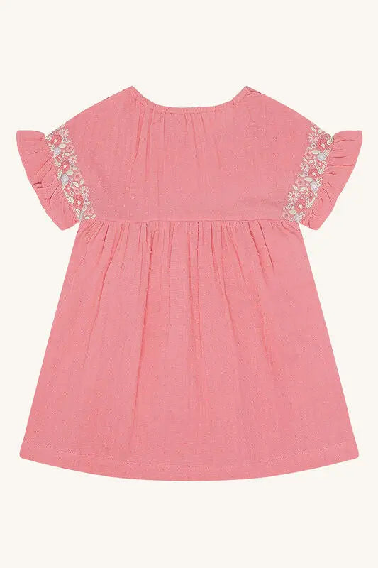 Hust & Claire Kleid aus Bio-Baumwolle mit Blumenstickerei Mokkini Kindermode HustSommer