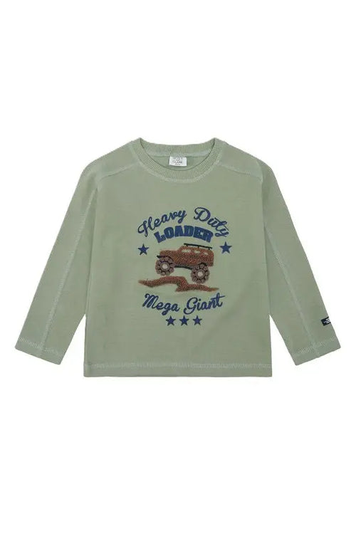 Hust & Claire Langarmshirt aus Bio-Baumwolle mit Jeep-Stickerei