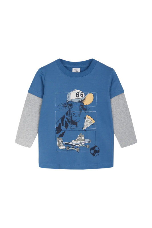 Hust & Claire T-Shirt Langarm mit coolem Giraffenprint Mokkini Kindermode T-Shirt Langarm