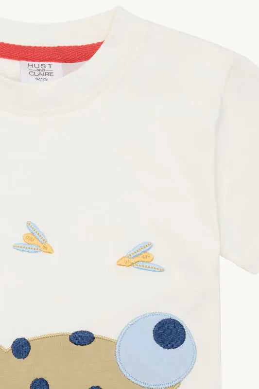 Hust & Claire T-Shirt aus Bio-Baumwolle mit Froschmotiv und Reißverschluss Mokkini Kindermode HustSommer
