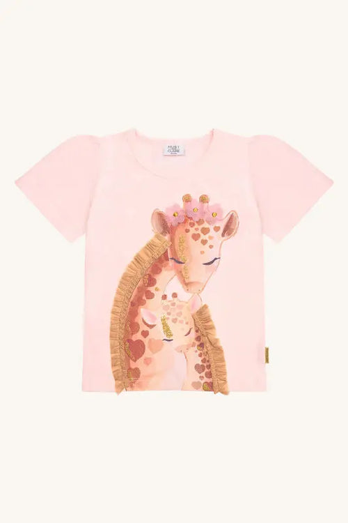 Hust & Claire T-Shirt aus Bio-Baumwolle mit Giraffen und Glitter