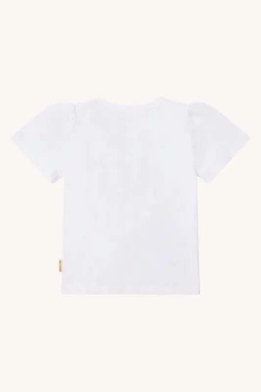 Hust & Claire T-Shirt aus Bio-Baumwolle mit Giraffen und Glitter (weiss) Mokkini Kindermode HustSommer