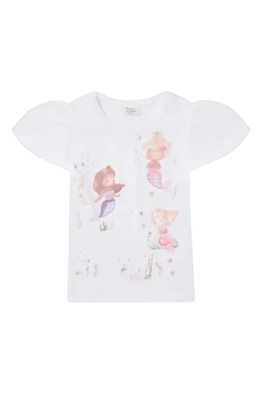 Hust & Claire T-Shirt aus Bio-Baumwolle mit Meerjungfrauenmotiv Mokkini Kindermode HustSommer