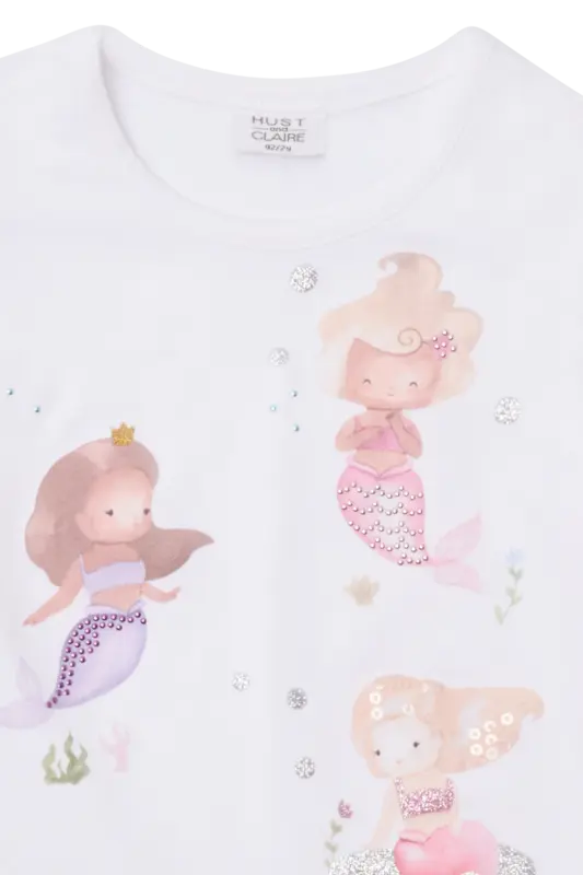 Hust & Claire T-Shirt aus Bio-Baumwolle mit Meerjungfrauenmotiv Mokkini Kindermode HustSommer