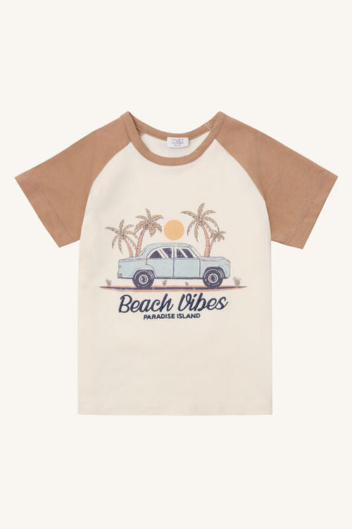 Hust & Claire T-Shirt aus Bio-Baumwolle mit Strand-Print