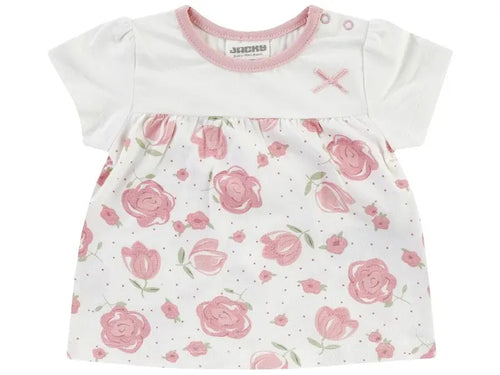 Jacky Mädchen T-Shirt – Rosenprint & Schleife