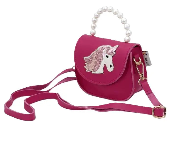 KisMe Tasche Einhorn mit Perlenbügel - Pink Mokkini Kindermode Umhängetasche