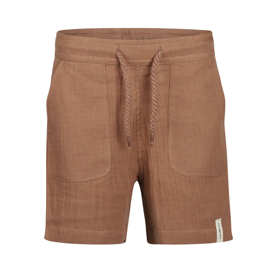 Koko Noko Jungen-Shorts in Braun mit Kordelzug Mokkini Kindermode