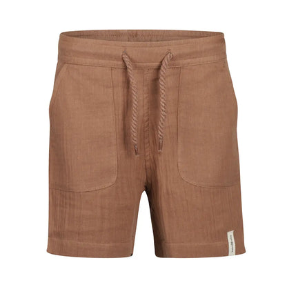 Koko Noko Jungen-Shorts in Braun mit Kordelzug Mokkini Kindermode