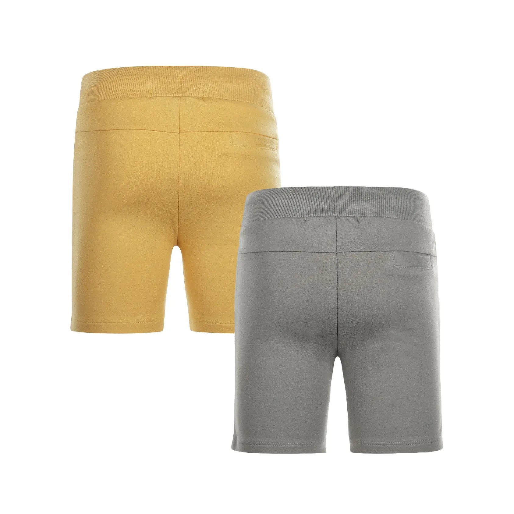 Koko Noko Jungen-Sweatshorts im 2er-Pack – Gelb & Grau Mokkini Kindermode