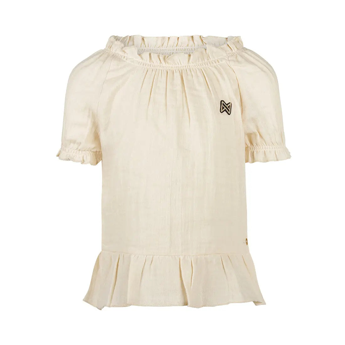 Koko Noko Mädchen-Bluse in Creme Mokkini Kindermode
