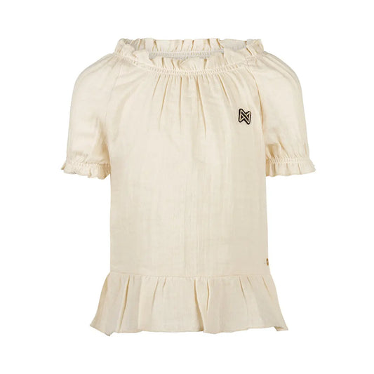 Koko Noko Mädchen-Bluse in Creme Mokkini Kindermode