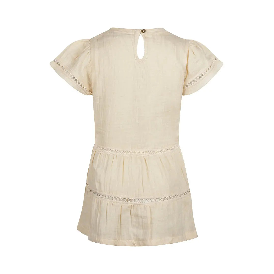 Koko Noko Mädchen-Kleid in Creme mit Spitzen-Details Mokkini Kindermode
