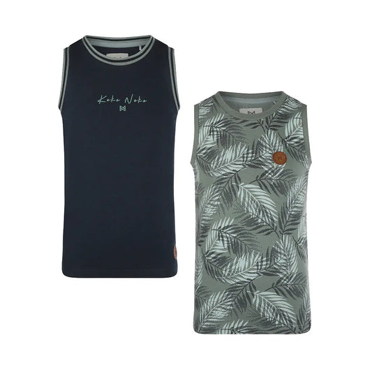 Koko Noko Tanktop mit Flora-Print-Mokkini Kindermode