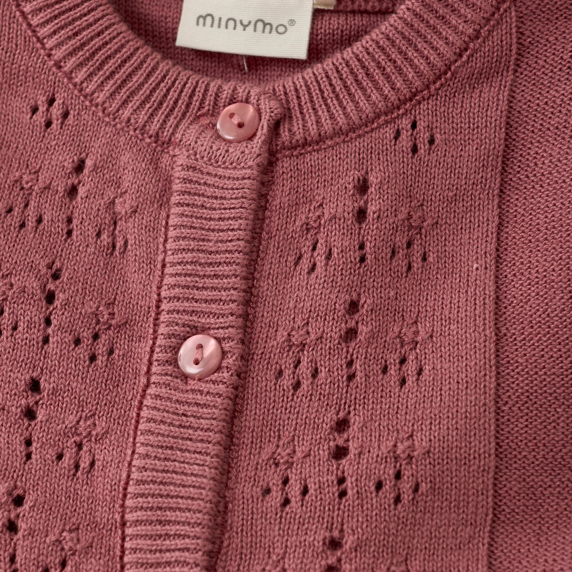 MINYMO Kinder Cardigan Strick - Trendiger Strickcardigan Mokkini Kindermode Cardigan -knitted