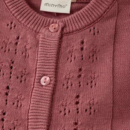 MINYMO Kinder Cardigan Strick - Trendiger Strickcardigan Mokkini Kindermode Cardigan -knitted