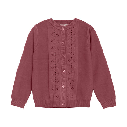 MINYMO Kinder Cardigan Strick - Trendiger Strickcardigan Mokkini Kindermode Cardigan -knitted